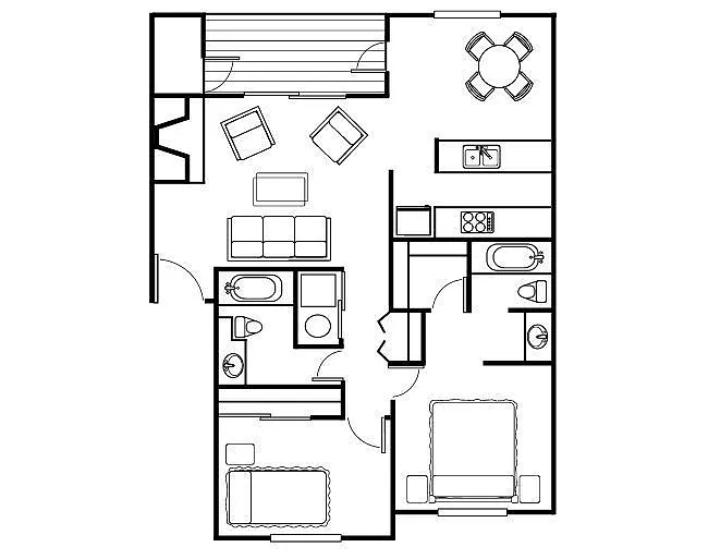 Floor plan 2X2 A