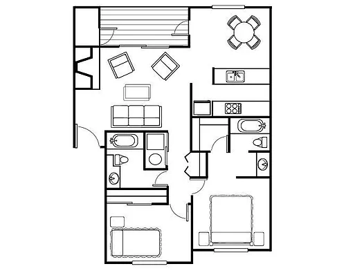 Floor plan 2X2 A