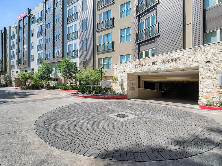 Dedicated parking with controlled entry access with EV charging stations