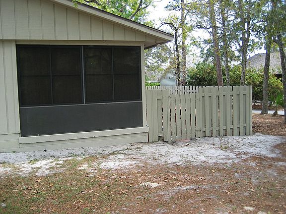 Fenced in back yard