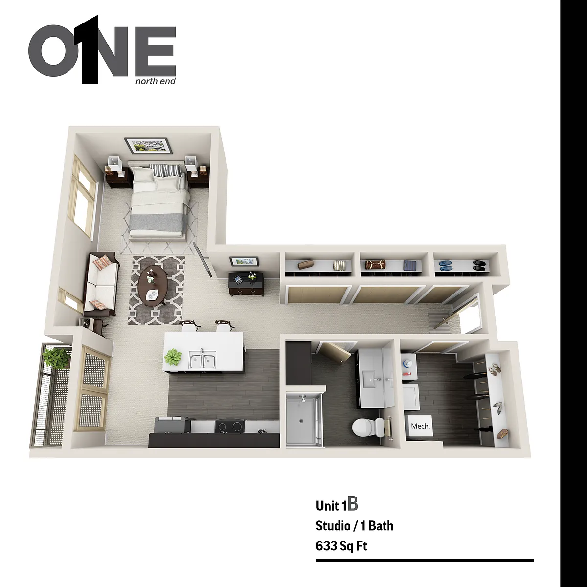 Floor plan 1B