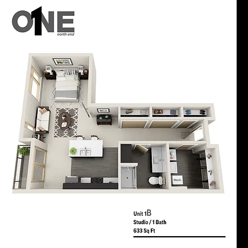 Floor plan 1B