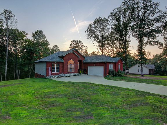Front view of home at sunset