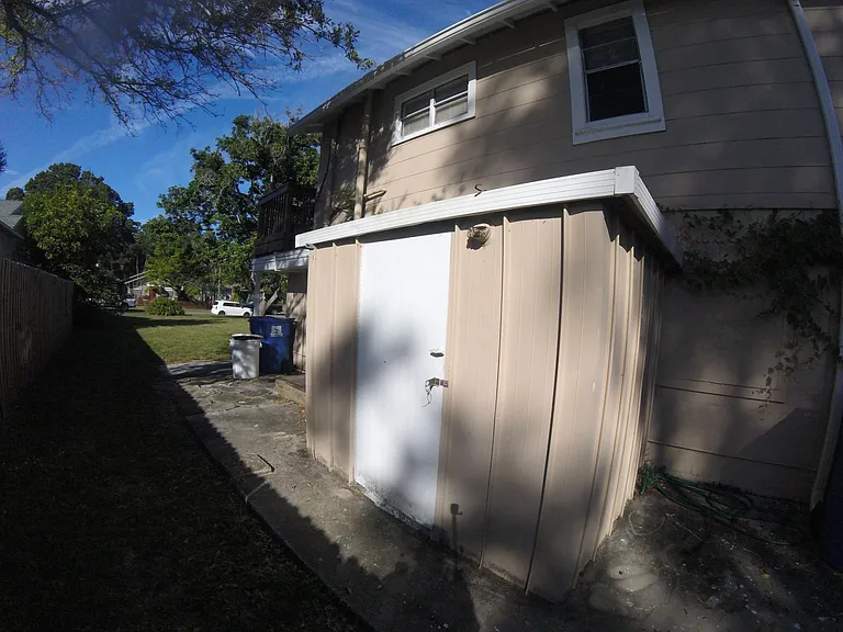 exterior shed (shared) for bicycle, etc