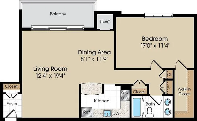 Floor plan Model 1B