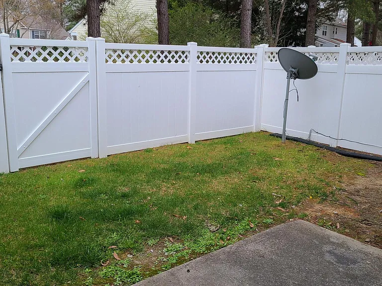 Fenced backyard