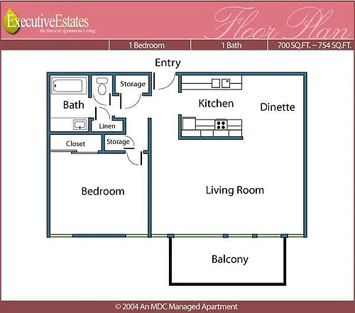 Floor plan 1 Bedroom