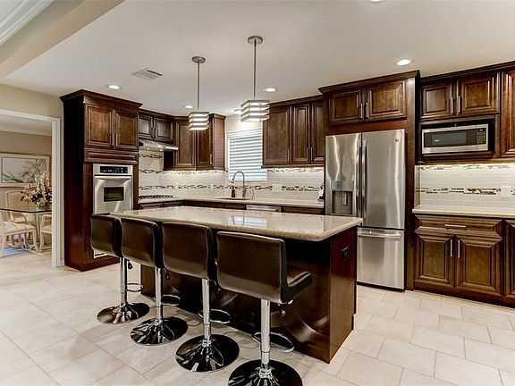 Beautiful backsplash and stainless appliances ready for you