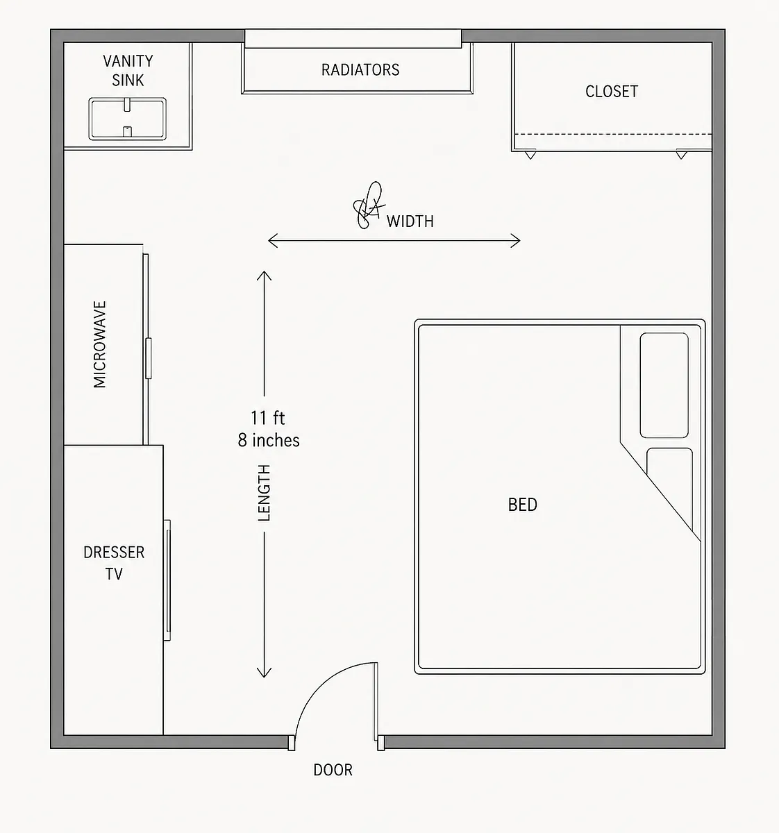 Floor plan Studio Apartment