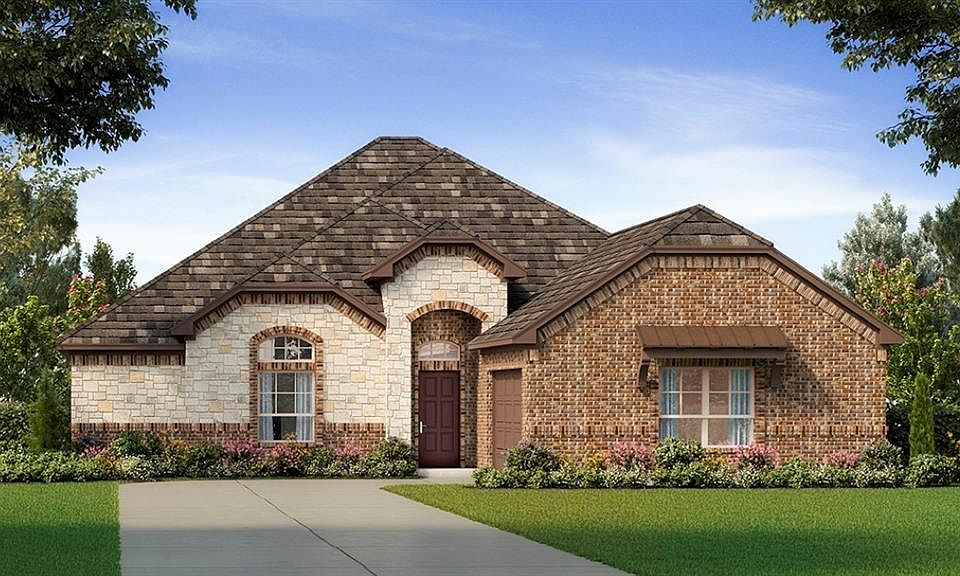 D.R. Horton's Bartlett floorplan, Elevation B. All Home and community information, including pricing, included features, terms, availability and amenities, are subject to change at any time without notice or obligation. All Drawings, pictures, photographs, video, square footages, floor plans, elevations, features, colors and sizes are approximate for illustration purposes only and will vary from the homes as built.