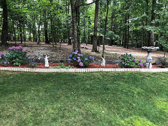 Fenced Back Yard View w/Shed