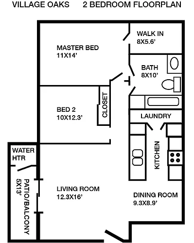 Floor plan 2 bedroom