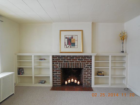 Living Room - Fireplace & Shelves