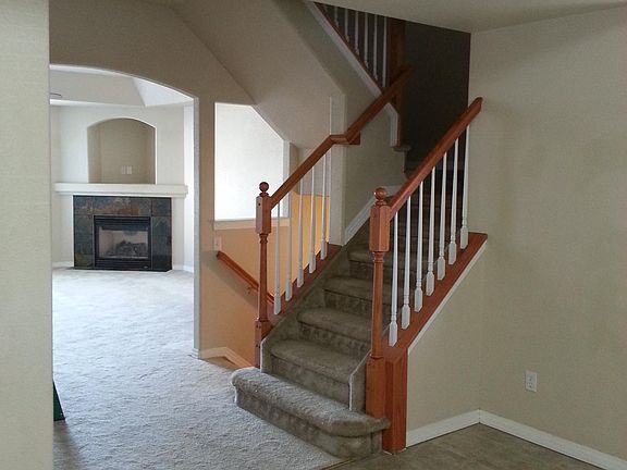 Stairway & living room from kitchen