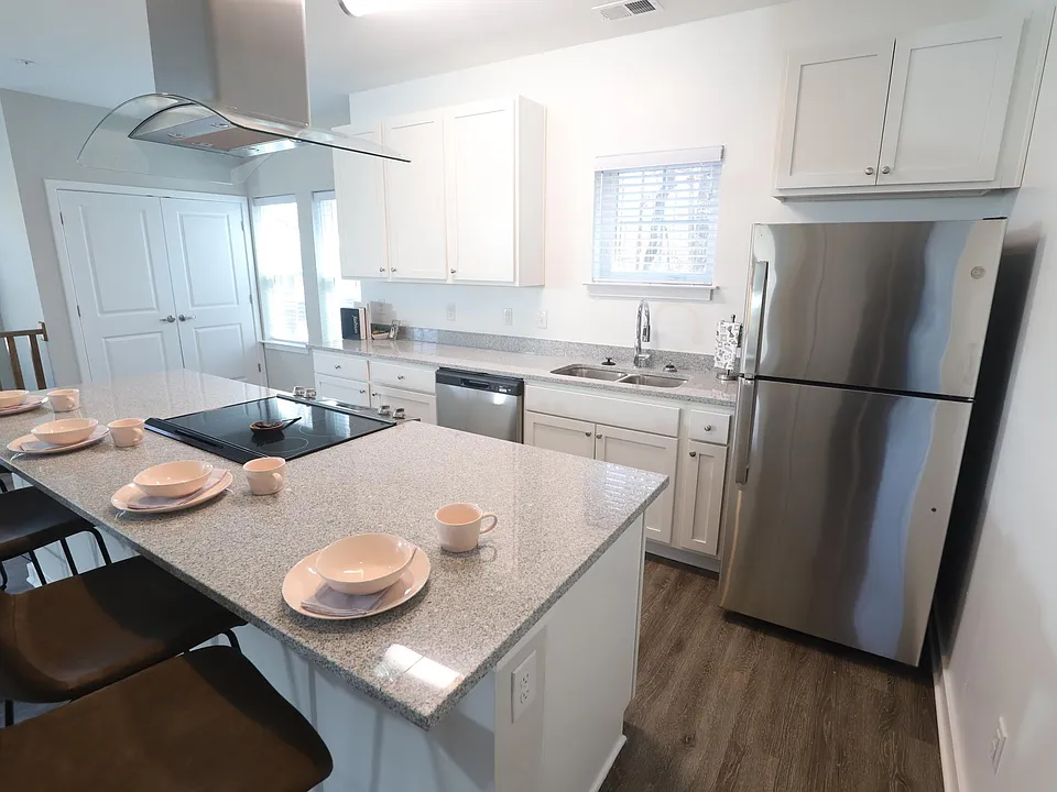 Kitchen with granite countertops