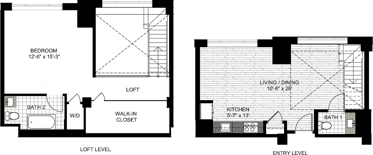 Floor plan 1 Bedroom ZZZ
