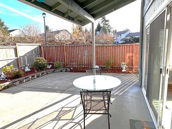 Patio off of living room with morning Sun