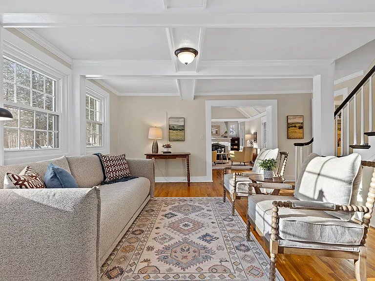 Main living area with view toward the more formal living room