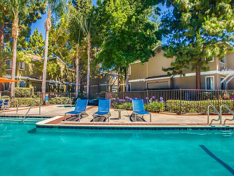 Take a dive into the heated pool