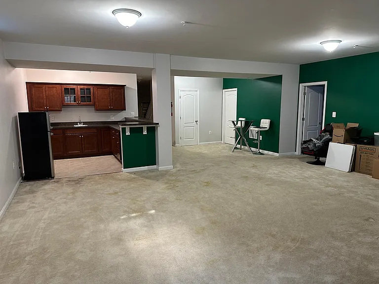 Basement with wet bar