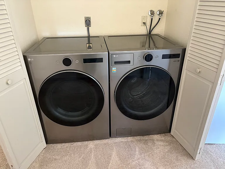 Upstairs LG washer and dryer