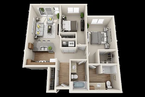 Floor plan Two Bedroom / Two Bath A