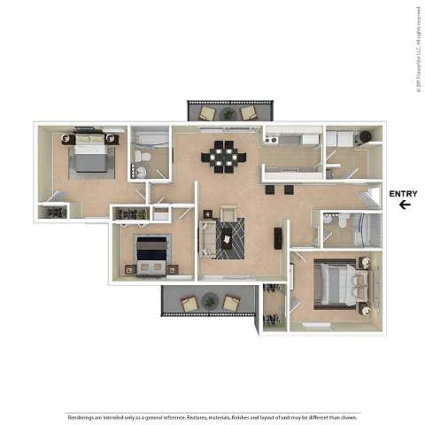 Floor plan Three Bedroom
