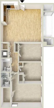 Three bedroom floor plan Three bedroom floor plan