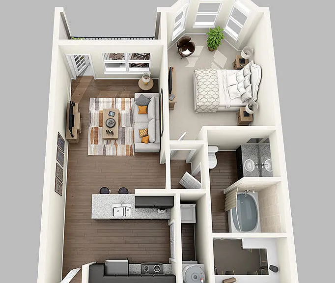 Midtown Grove - A1 - 1 Beds - 1 Baths - 775 Sq. ft.