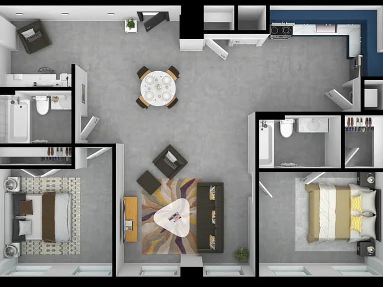 2 Bedroom - Units 1011, 1014, 1016
