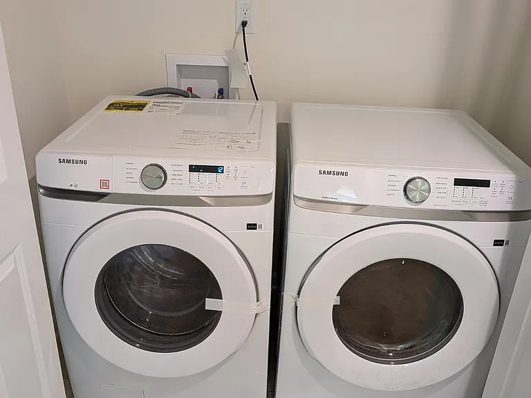 Enjoy the convenience of a brand-new energy-efficient washer and dryer, included and ready for move-in.