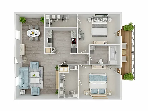 Floor plan 2X1-E