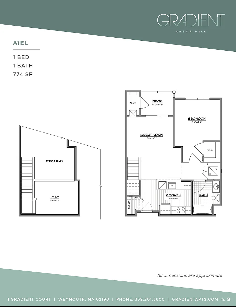 Floor plan A1EL with Loft