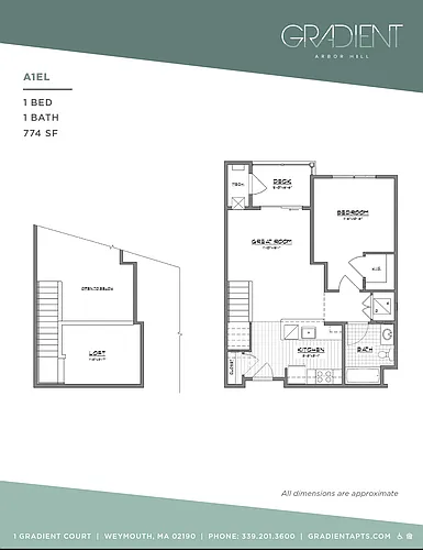 Floor plan A1EL with Loft