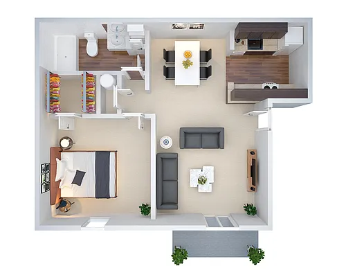 Floor plan 1 BD JUNIOR (yca2)