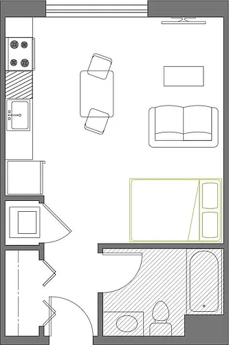 Floor plan Studio Penthouse