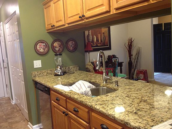 Granite counters in kitchen