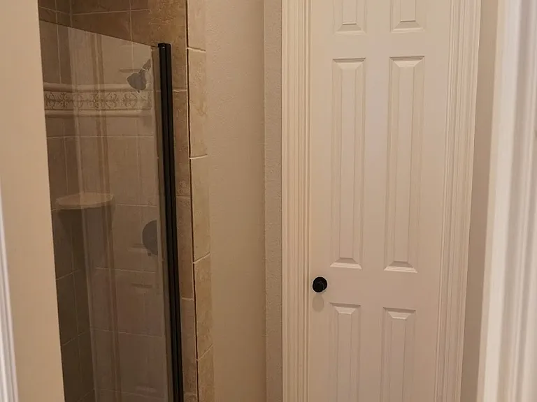 Master bath shower and bathroom
