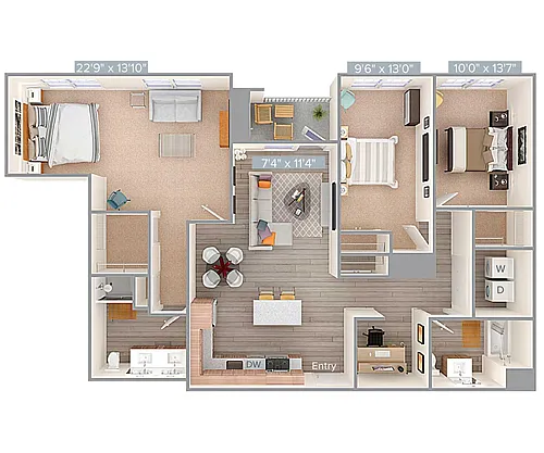 Floor plan C3D-C3DS-1546