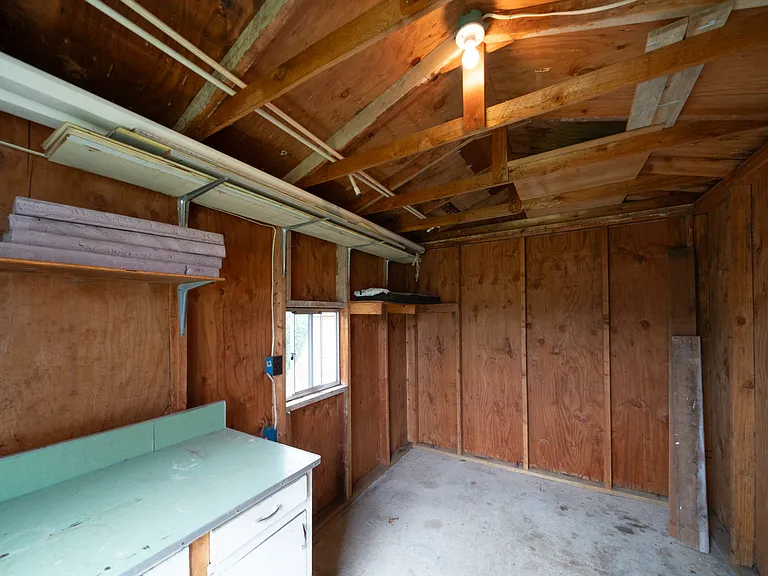 Inside the shed