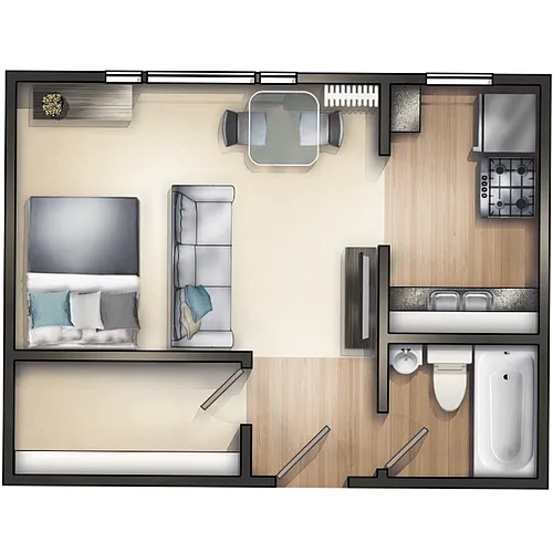 Floor plan Studio B