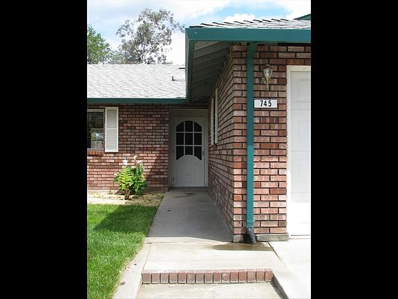Elevated steps to front door