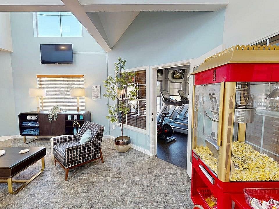 Stop by the Hawks Landing Leasing Office to lounge or enjoy some popcorn