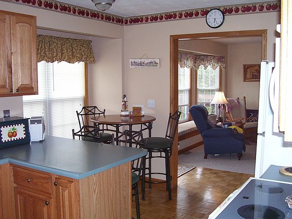 Kitchen open to family room/den 