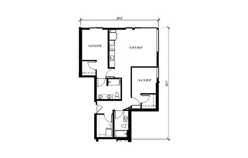 Floor plan 2 Bedroom - C5
