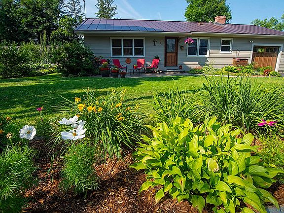 Landscaped front yard.
