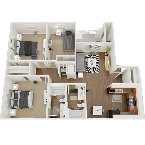 Floor plan 3 Bed 2 Bath