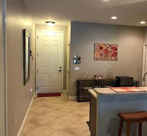 Open Kitchen with Bar Top for Two