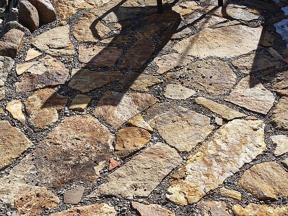 Hand laid natural stone 
