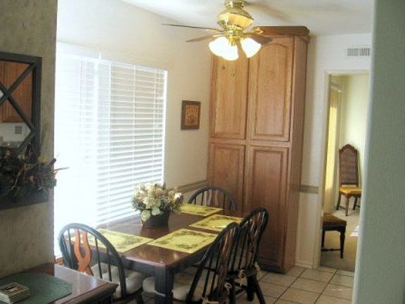 Breakfast nook and tall pantry.